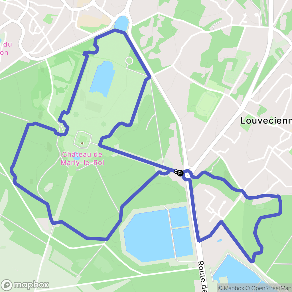 Marly-le-Roi : carte du parcours de randonnée - France