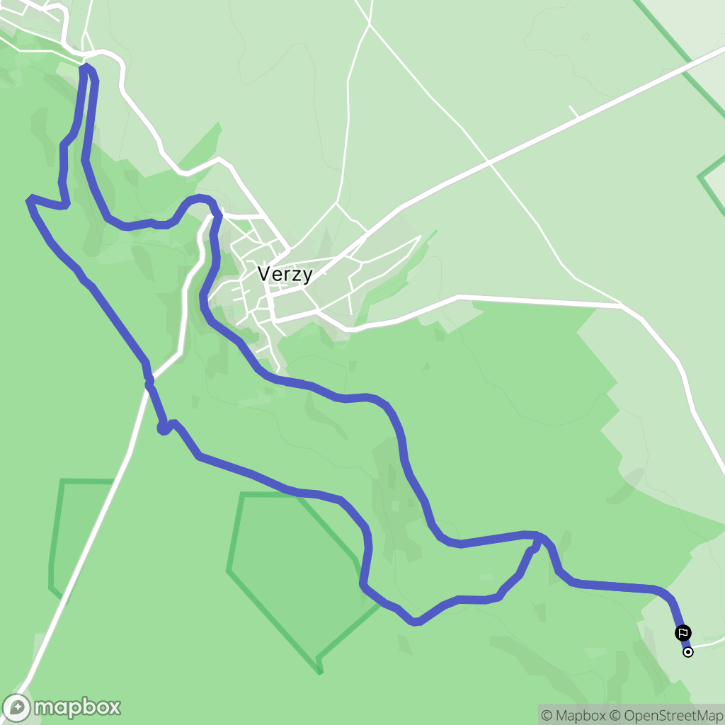 Villers-Marmery : carte du parcours de randonnée - France
