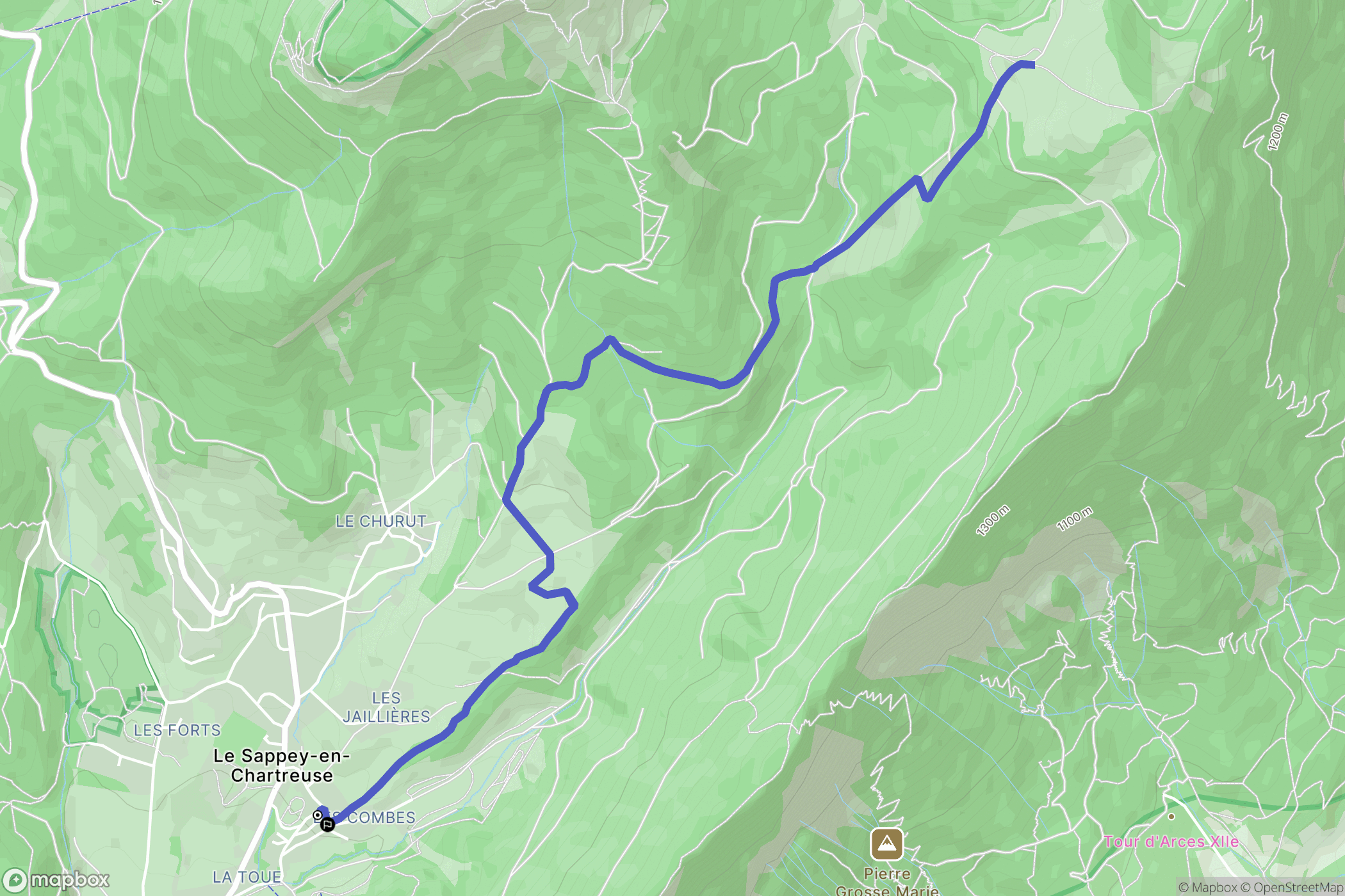 Le Sappey-en-Chartreuse: routekaart voor buitenactiviteiten - France