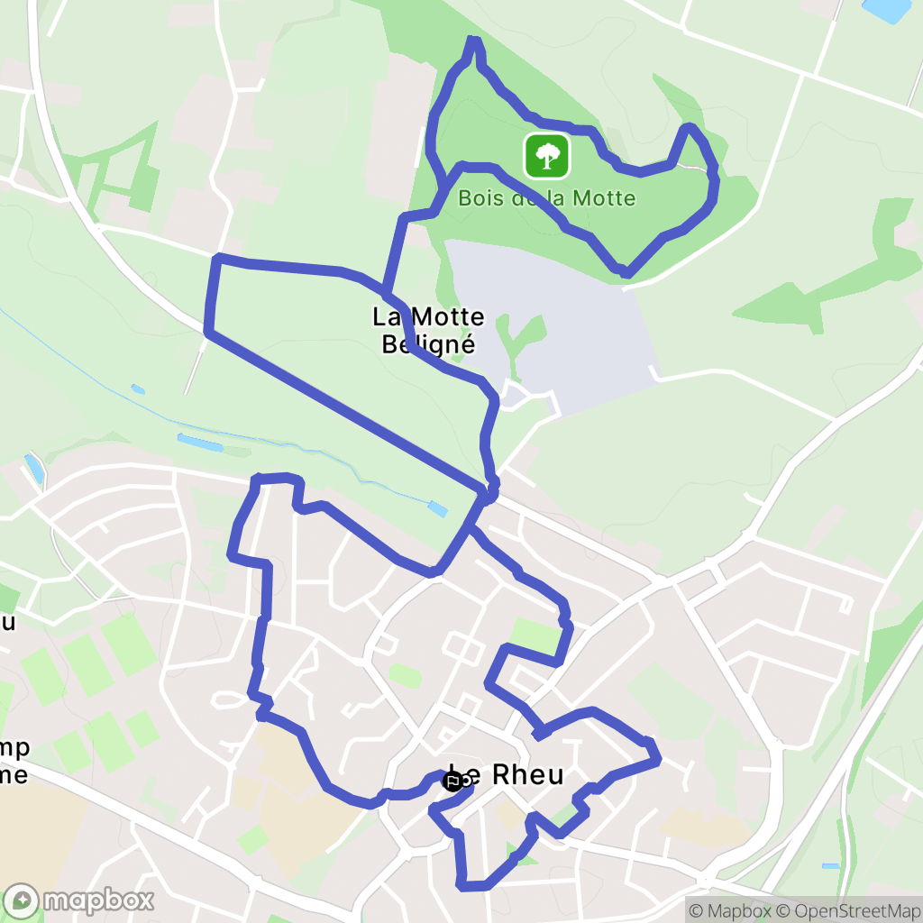 Le Rheu : carte du parcours de randonnée - France