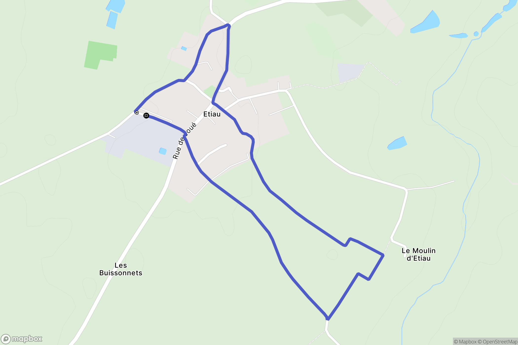 Chemillé-en-Anjou : carte du parcours de randonnée - France
