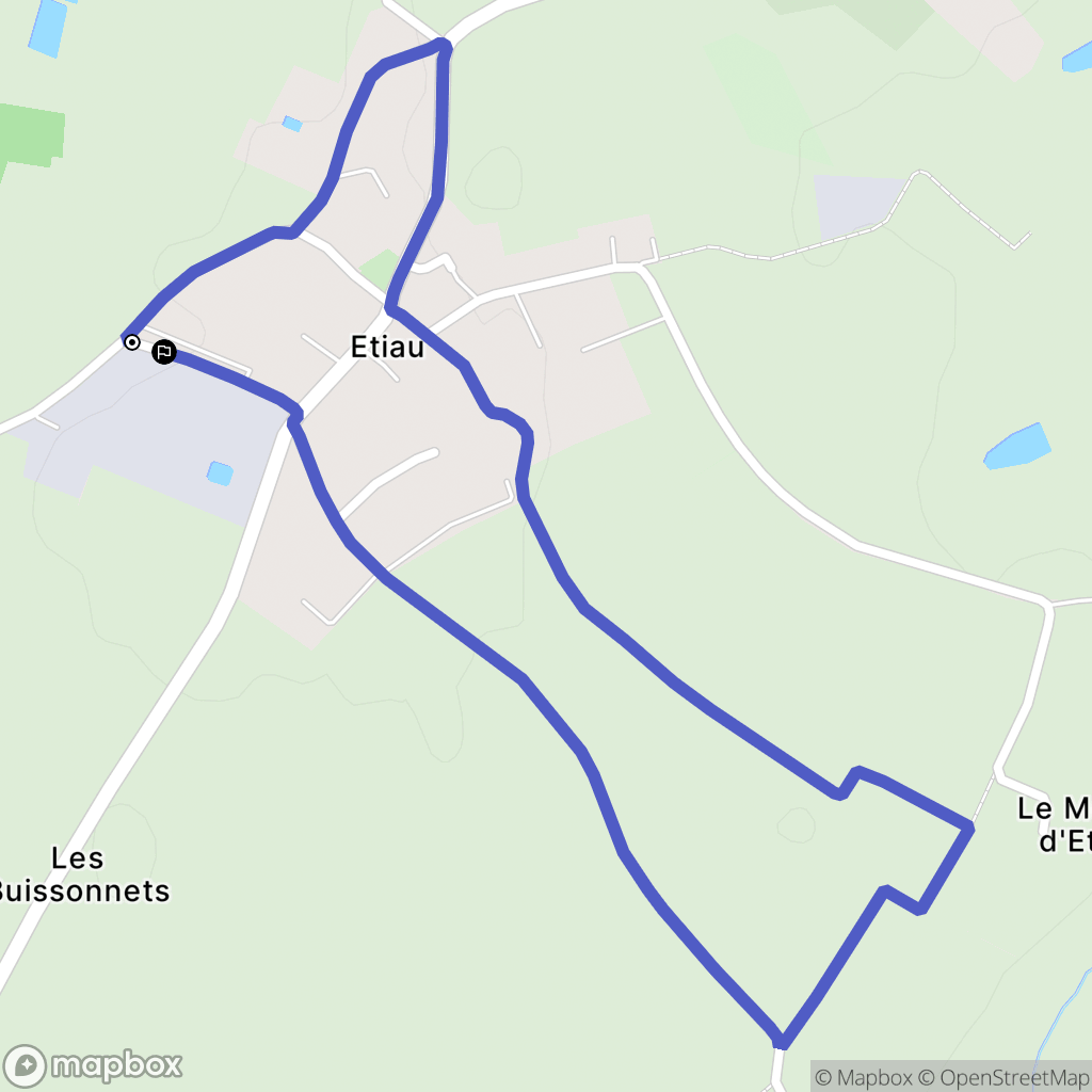 Chemillé-en-Anjou : carte du parcours de randonnée - France
