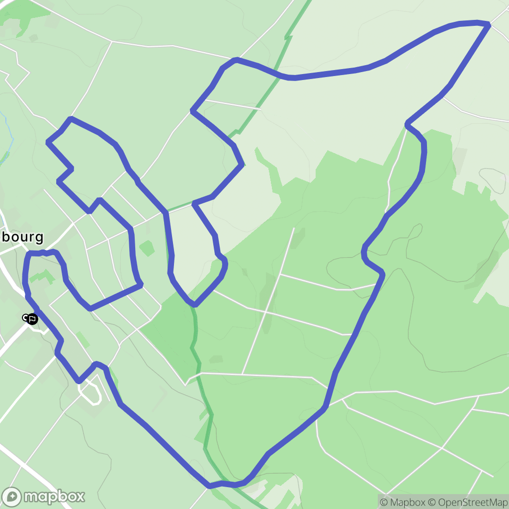 Cleebourg : carte du parcours de randonnée - France
