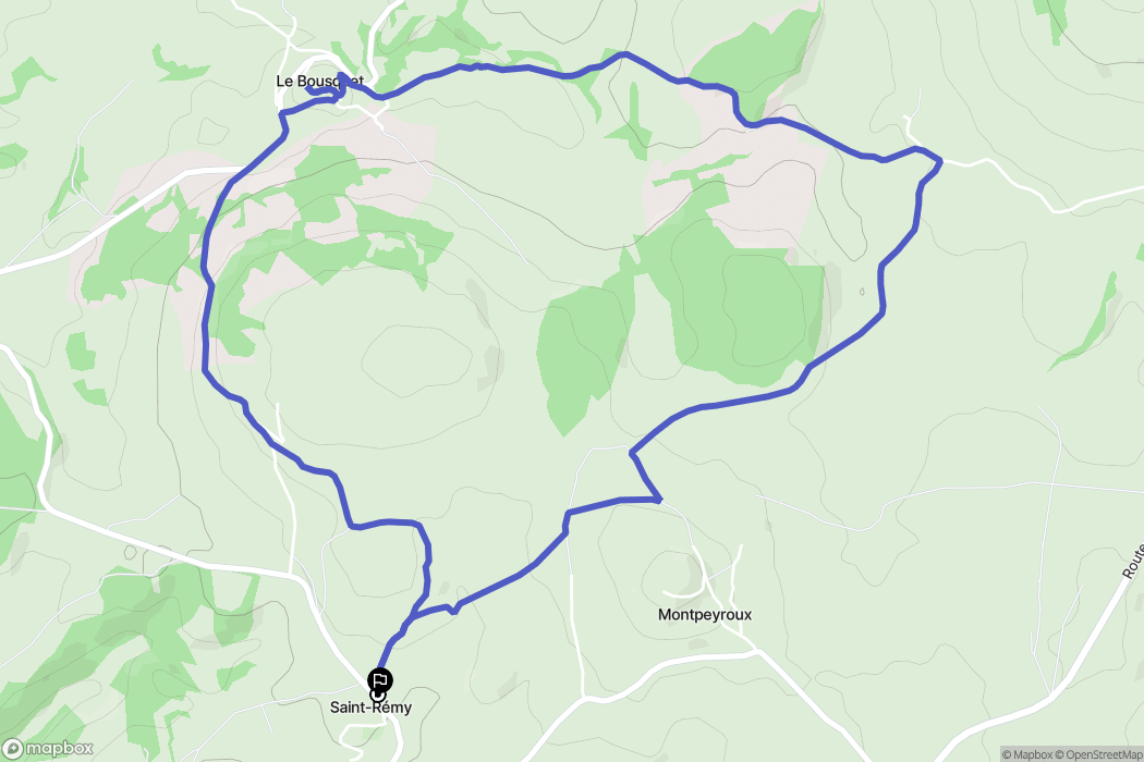 Montpeyroux : carte du parcours de randonnée - France