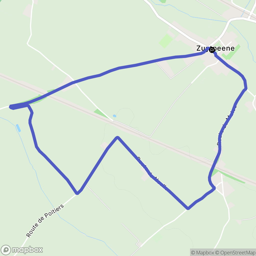 Zuytpeene : carte du parcours de randonnée - France