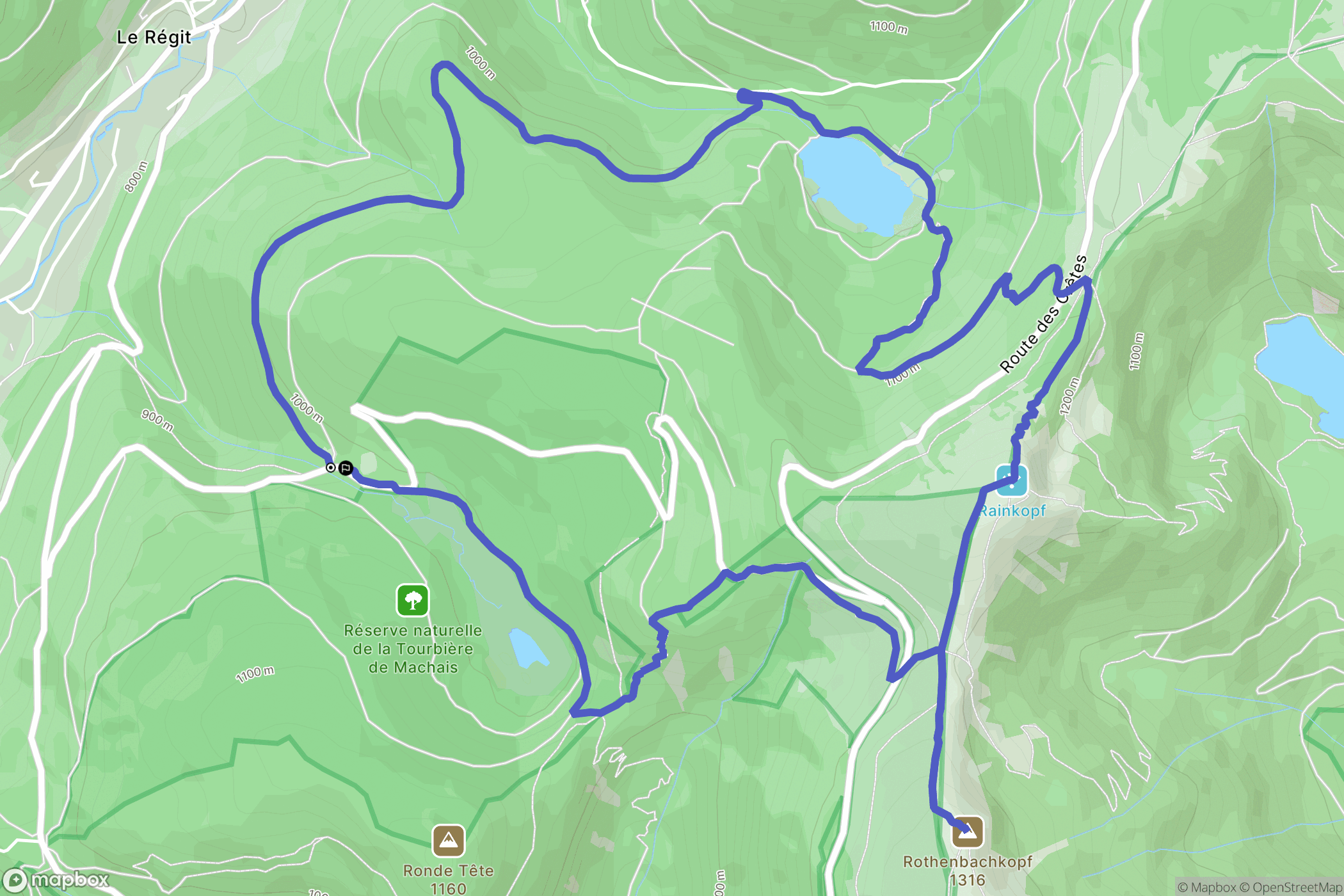 La Bresse : carte du parcours de randonnée - France