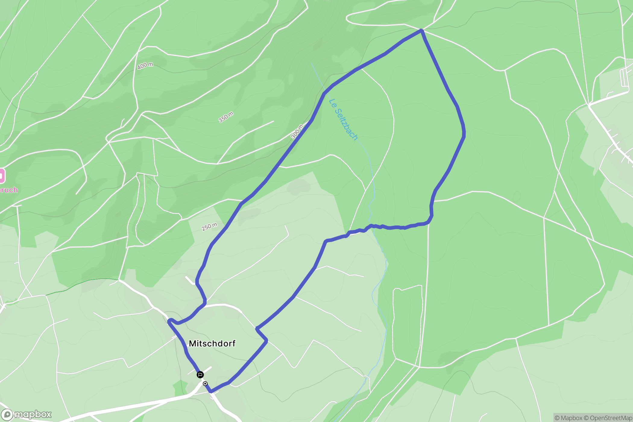 Gœrsdorf : carte du parcours de randonnée - France