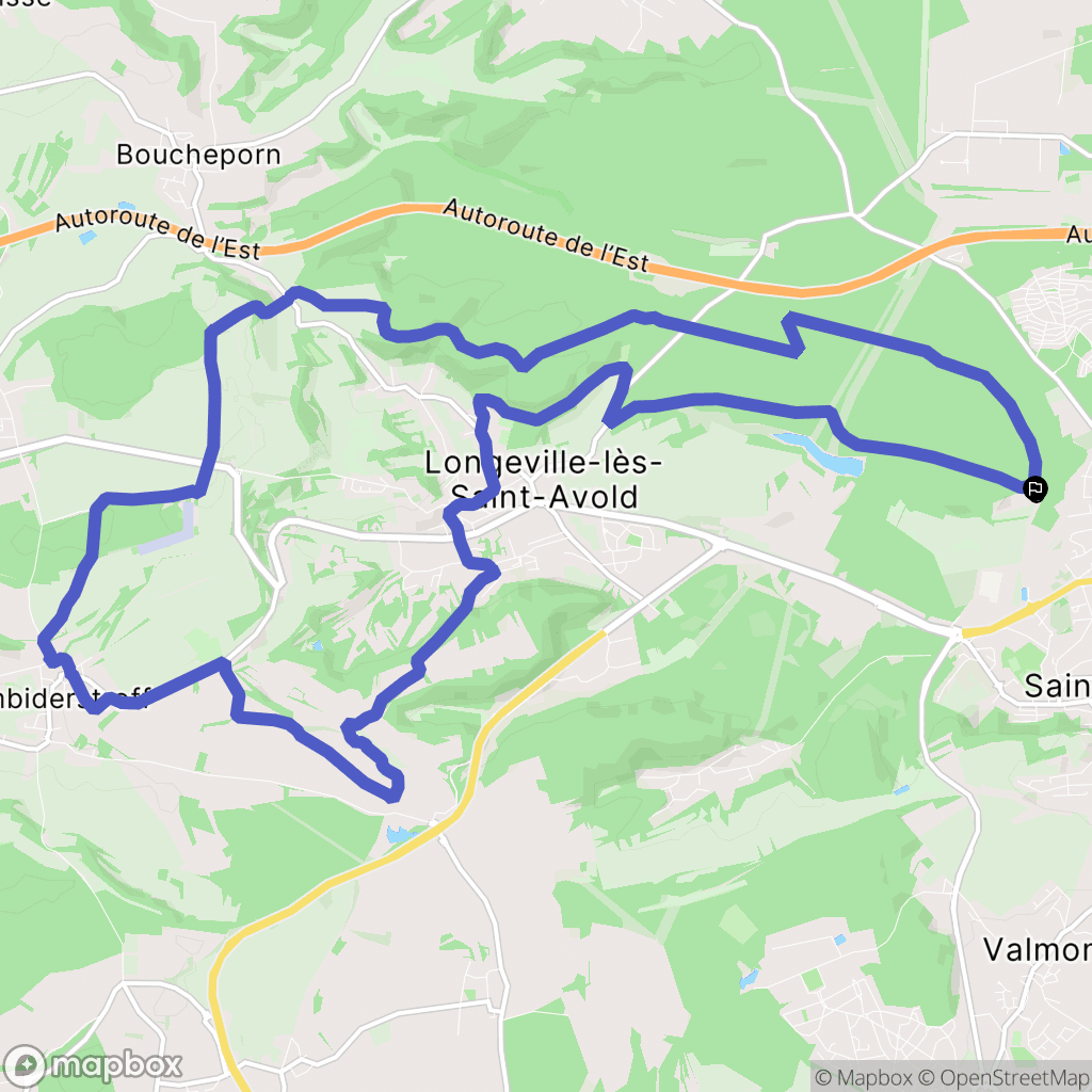 Saint-Avold : carte du parcours de randonnée - France