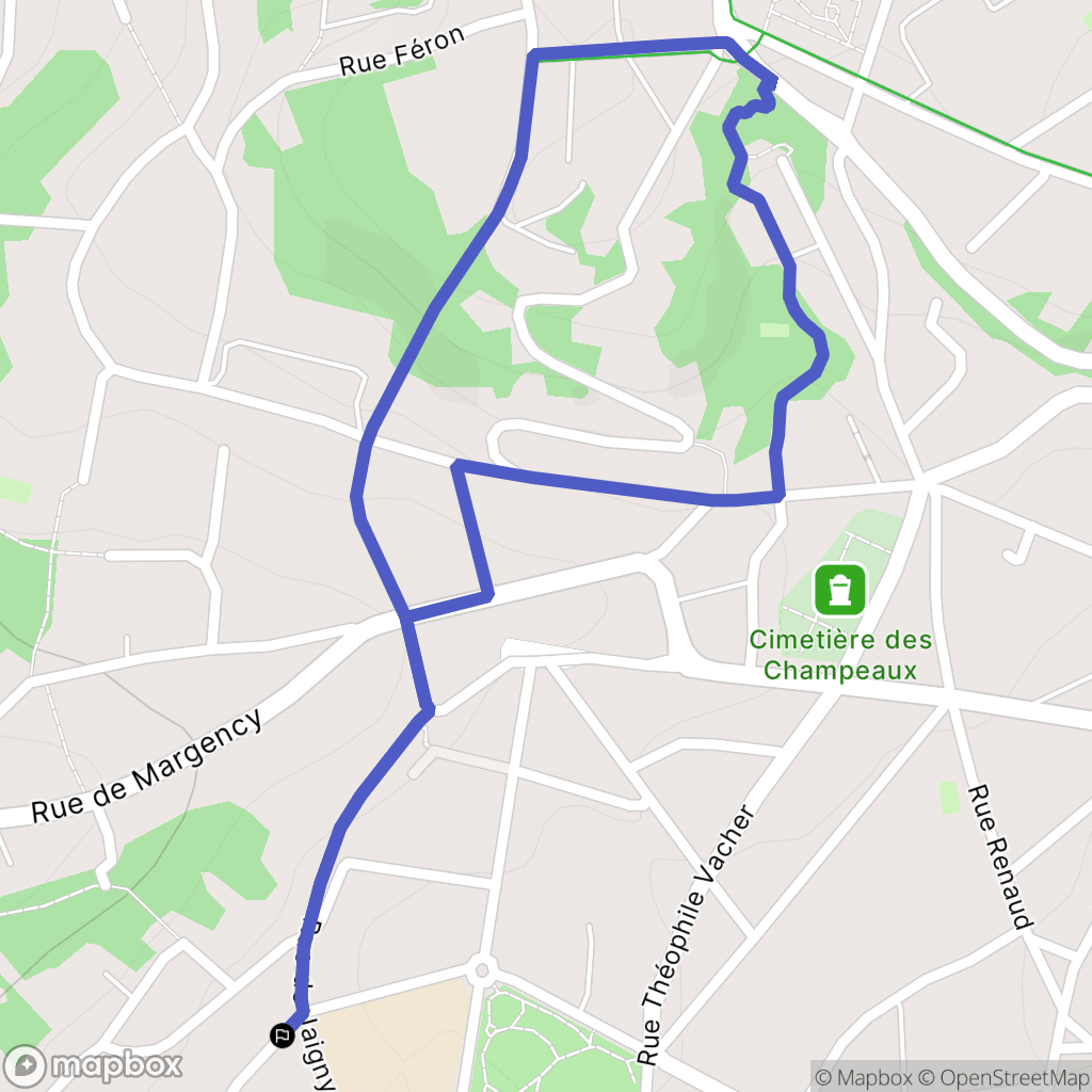 Montmorency : carte du parcours de randonnée - France
