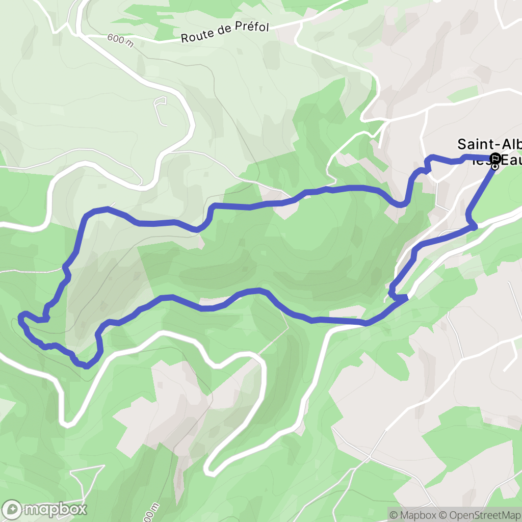 Saint-Alban-les-Eaux: routekaart voor buitenactiviteiten - France