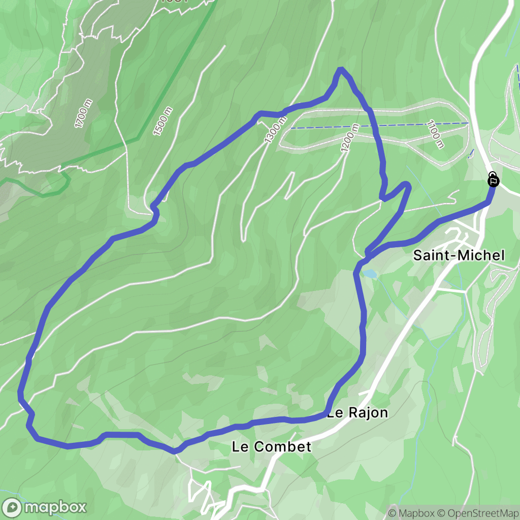 Saint Bernard du Touvet : carte du parcours de randonnée - France