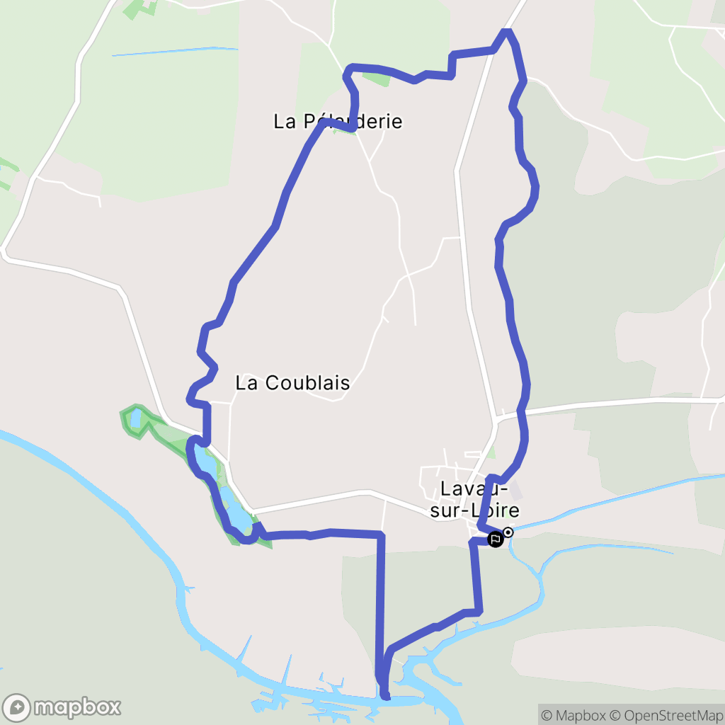 Lavau-sur-Loire : carte du parcours de randonnée - France