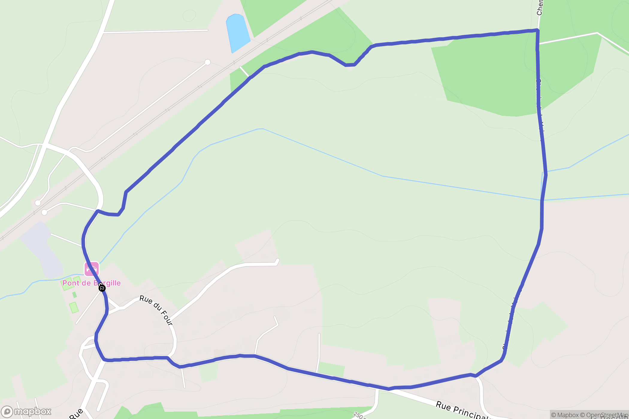 Burgille : carte du parcours de randonnée - France