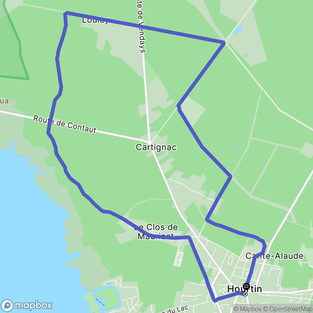Hourtin : carte du parcours de randonnée - France
