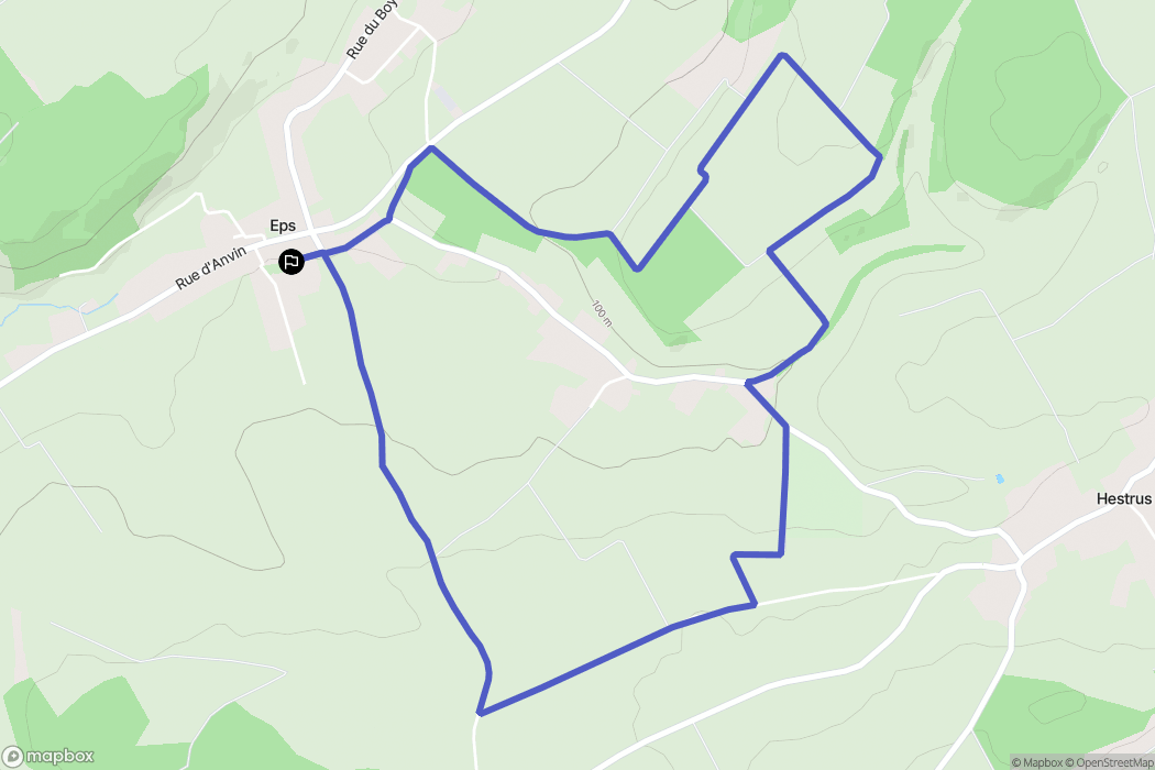 Eps : carte du parcours de randonnée - France