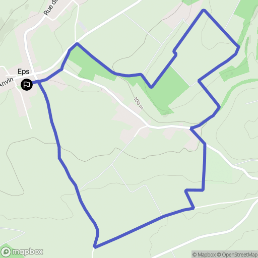 Eps : carte du parcours de randonnée - France