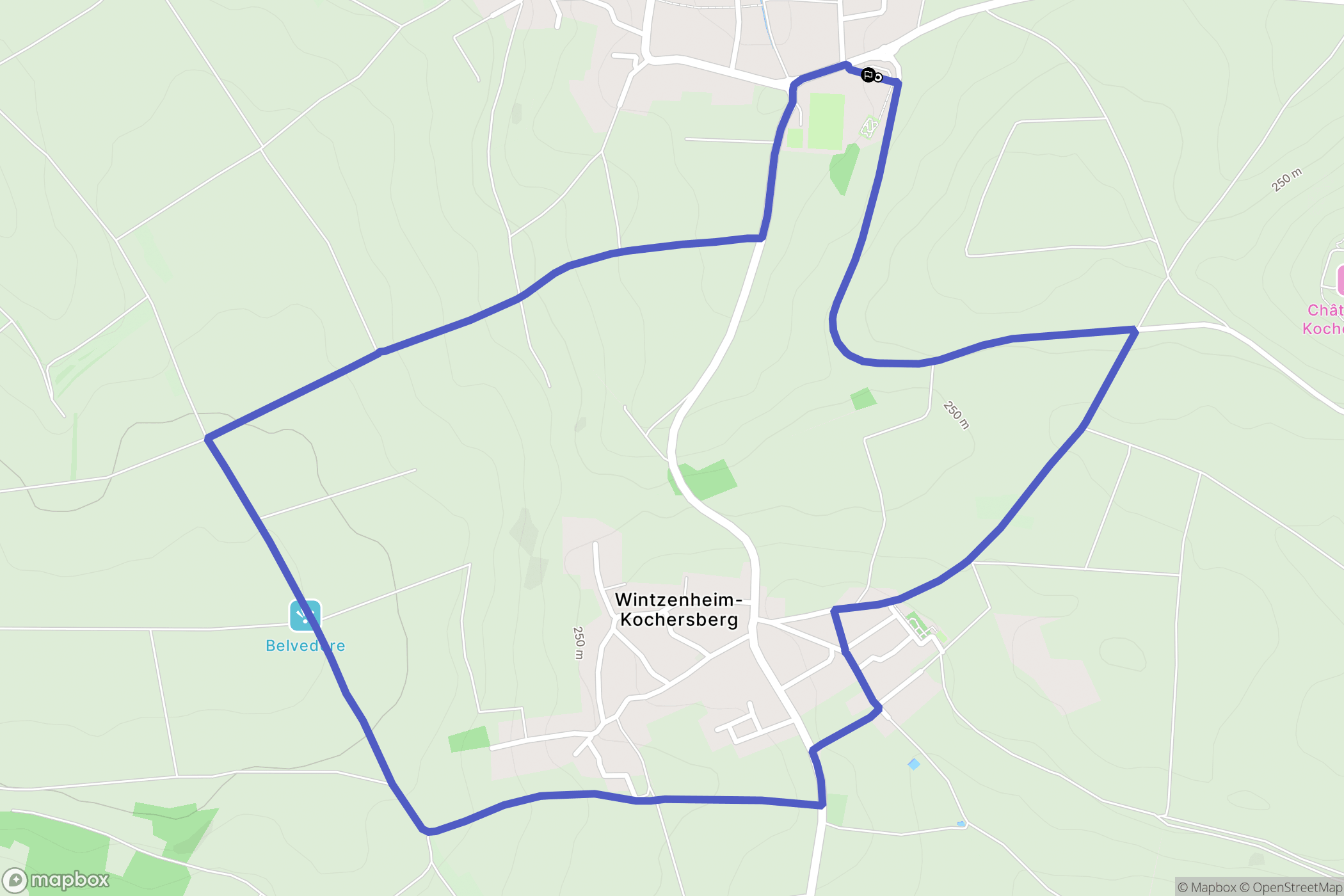 Willgottheim : carte du parcours de randonnée - France
