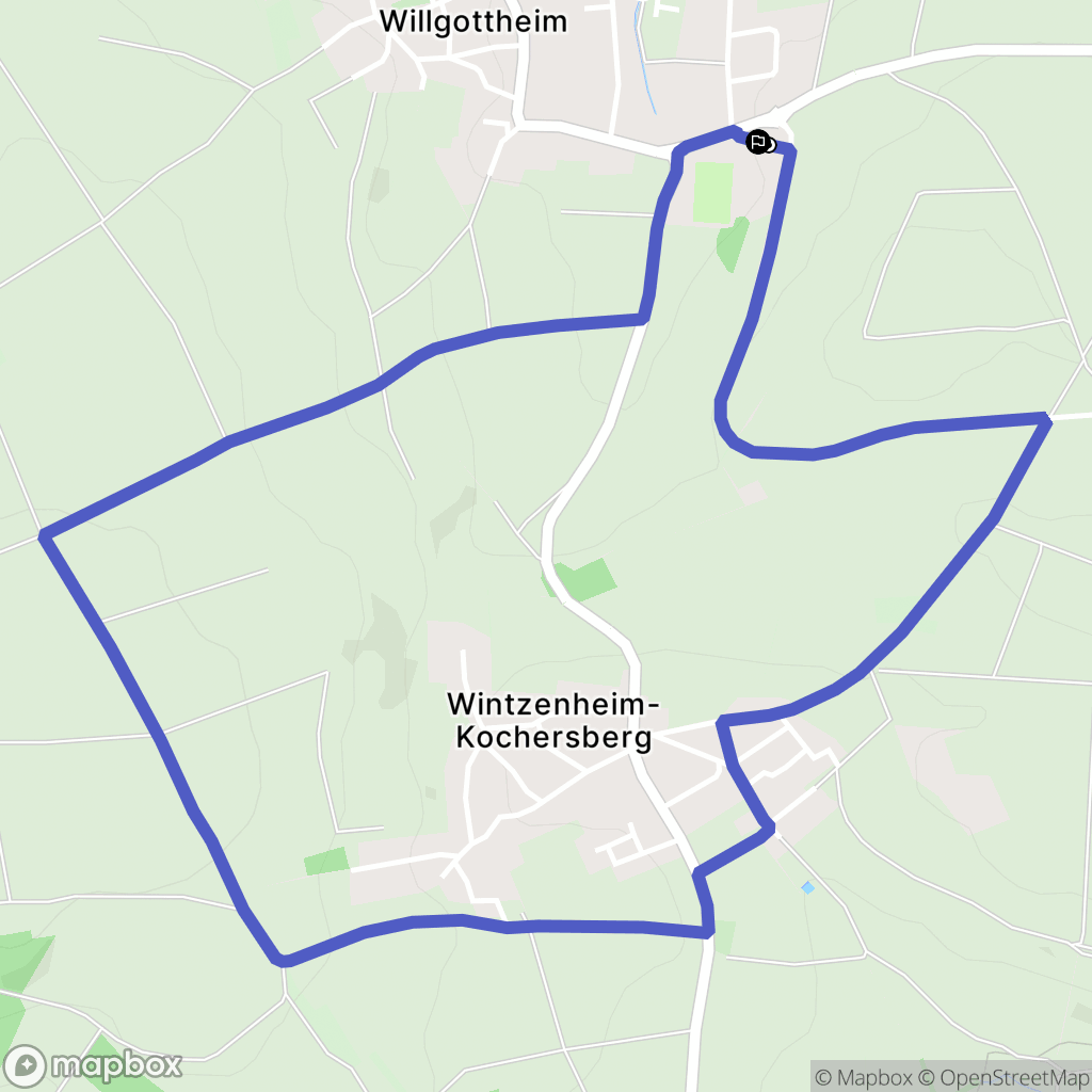 Willgottheim : carte du parcours de randonnée - France