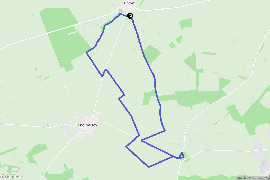Époye : carte du parcours de randonnée - France