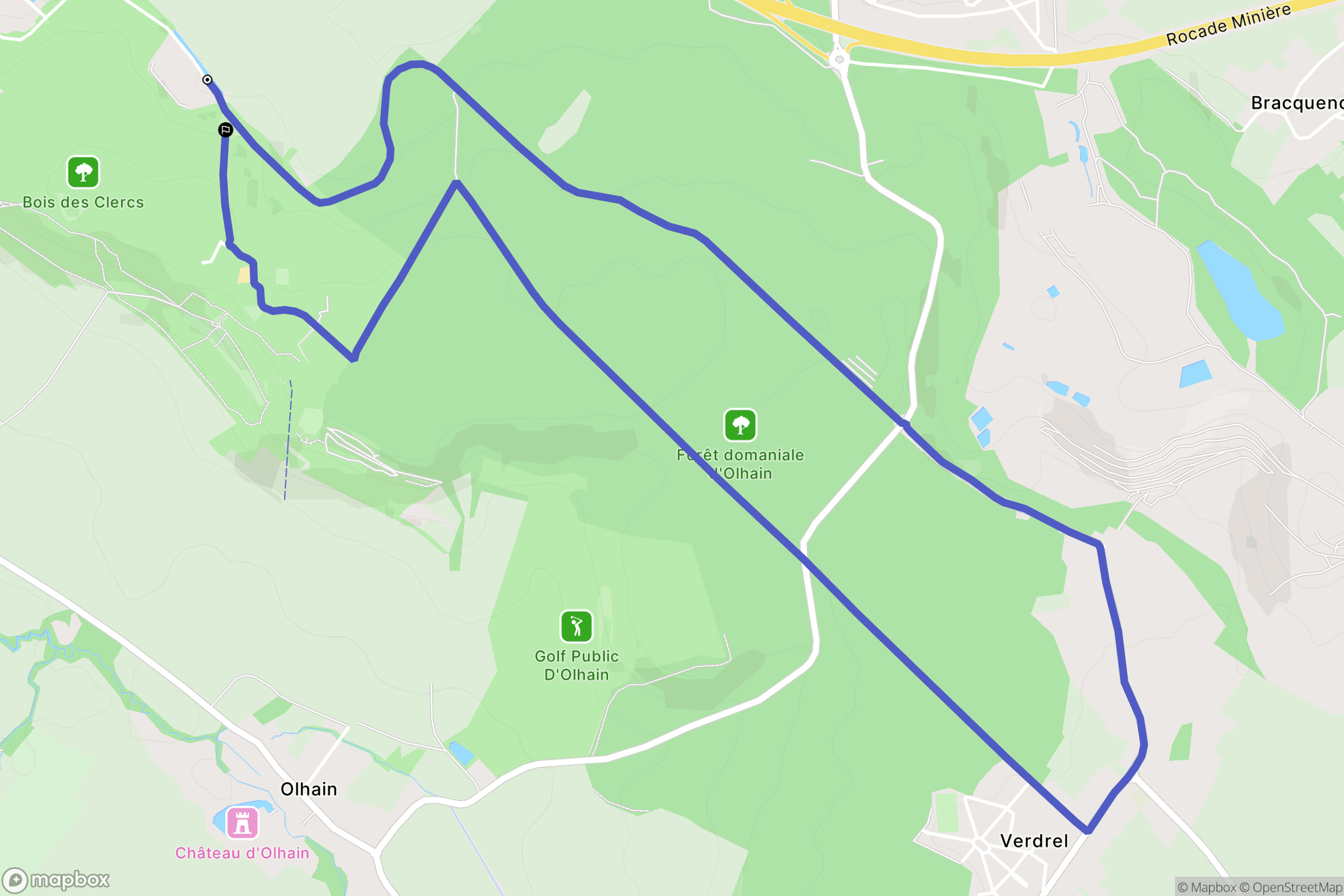 Maisnil-lès-Ruitz : carte du parcours de randonnée - France