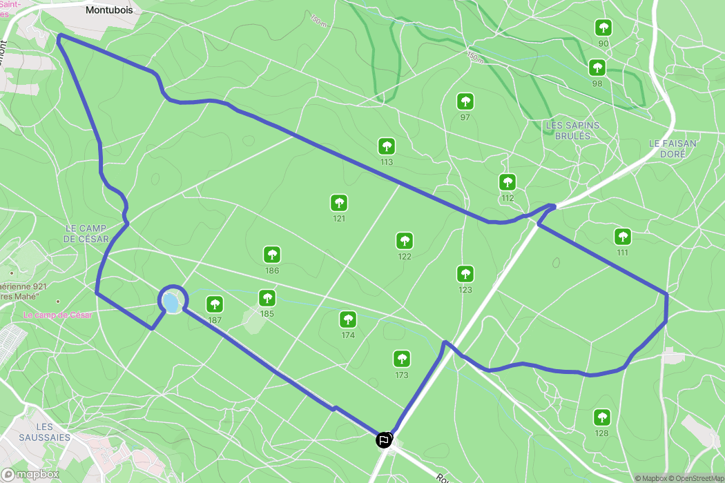 Saint-Leu-la-Forêt : carte du parcours de randonnée - France