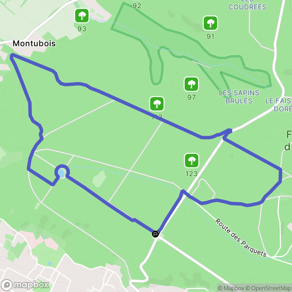 Saint-Leu-la-Forêt : carte du parcours de randonnée - France