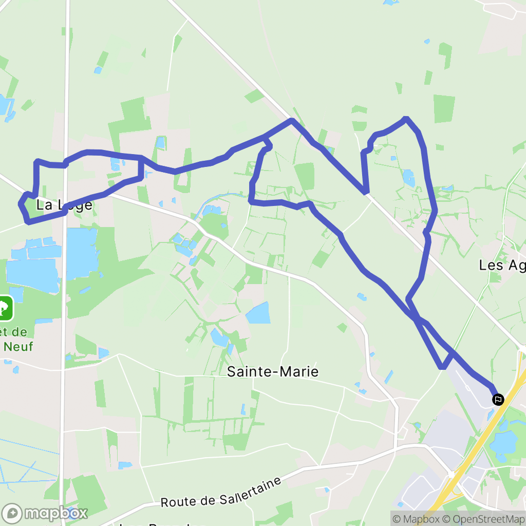 La Garnache : carte du parcours de randonnée - France