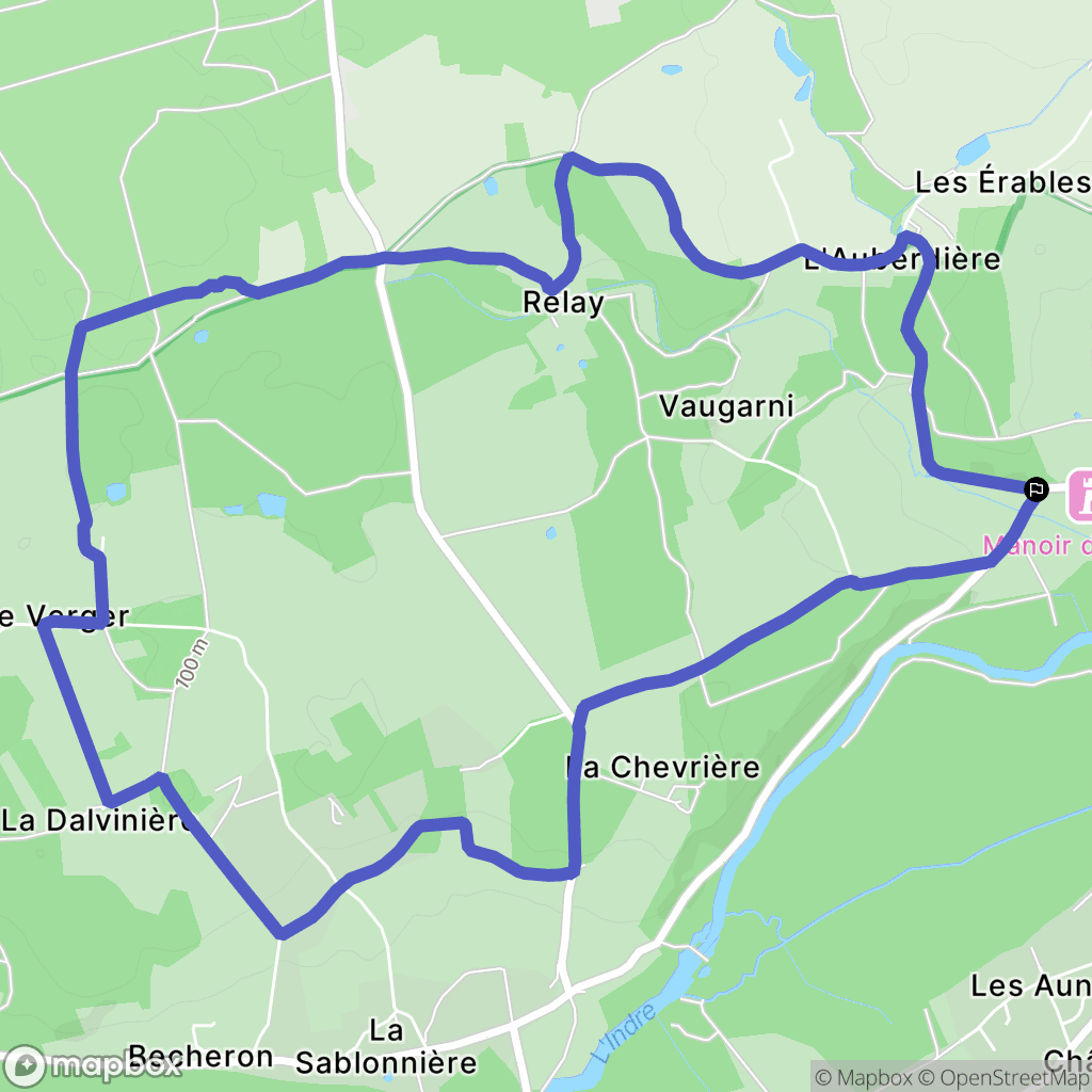Pont-de-Ruan : carte du parcours de randonnée - France