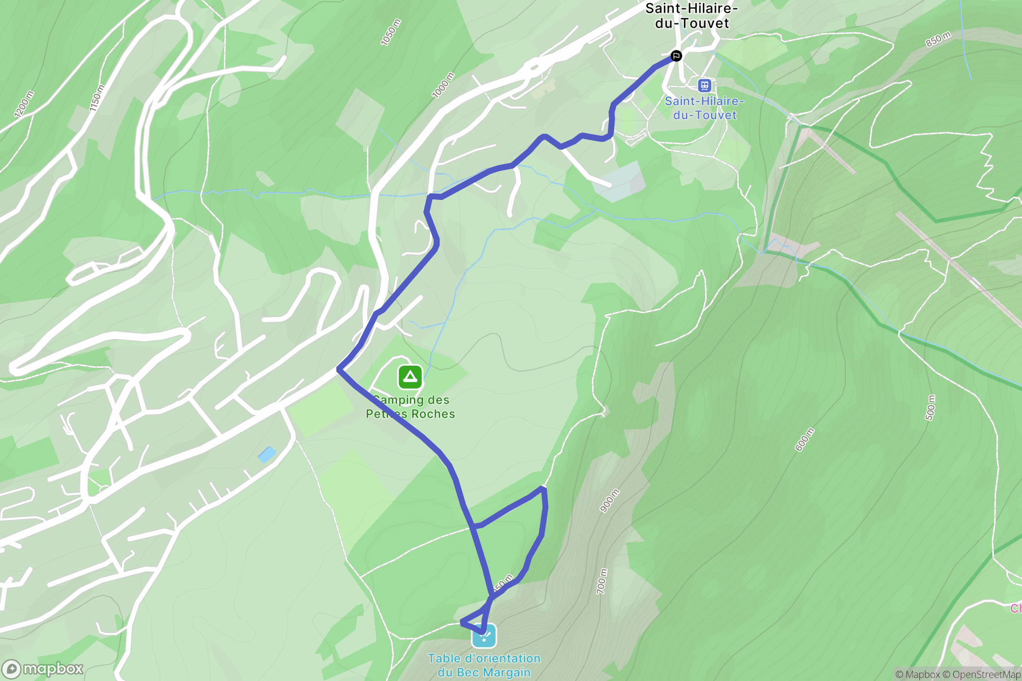 Saint Hilaire du Touvet : carte du parcours de randonnée - France