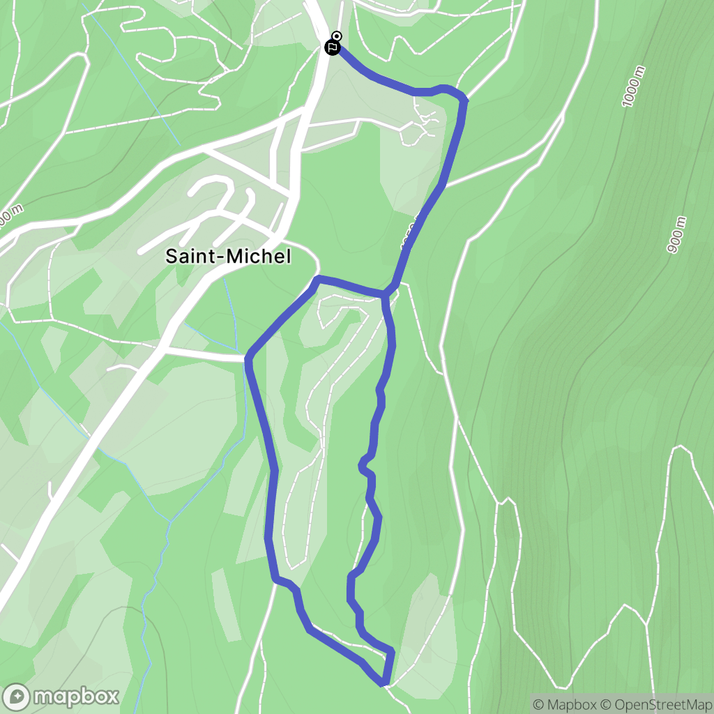 Plateau-des-Petites-Roches : carte du parcours de randonnée - France