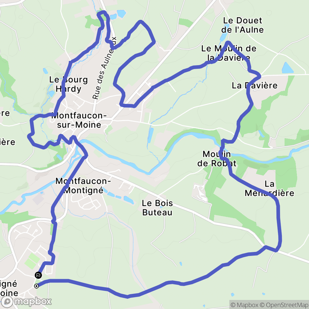 Sèvremoine : carte du parcours de randonnée - France