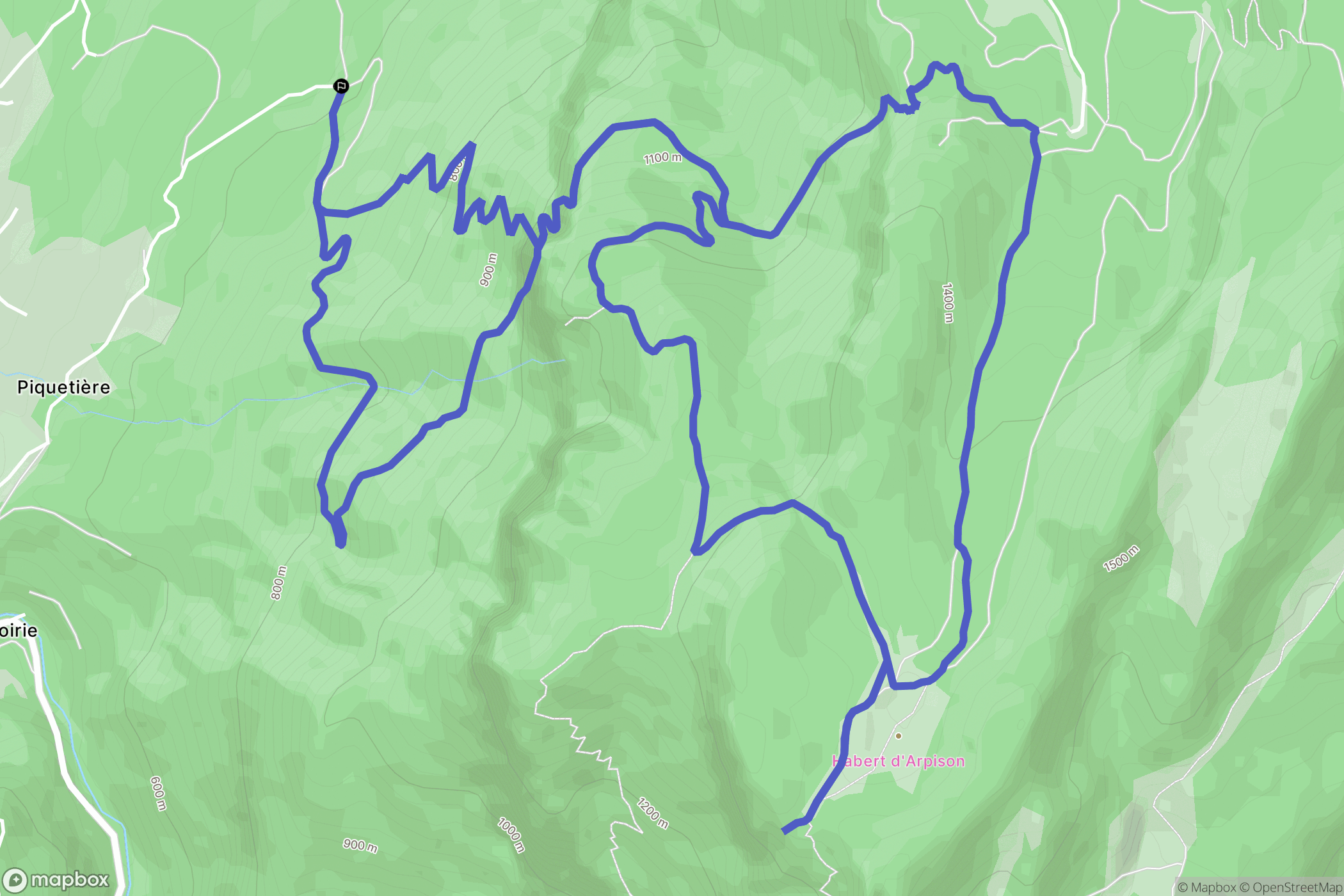 Saint-Laurent-du-Pont : carte du parcours de randonnée - France