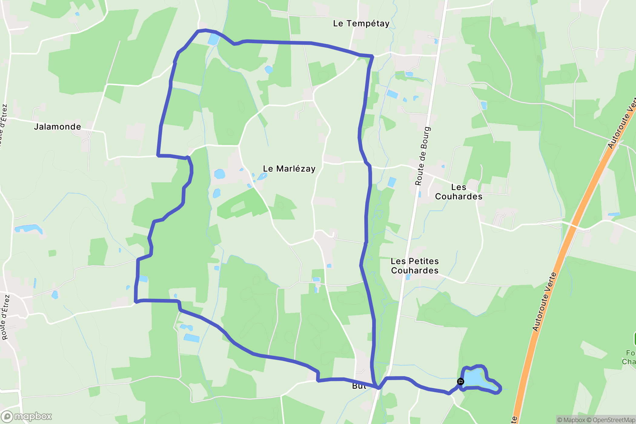 Saint Etienne du Bois : carte du parcours de randonnée - France