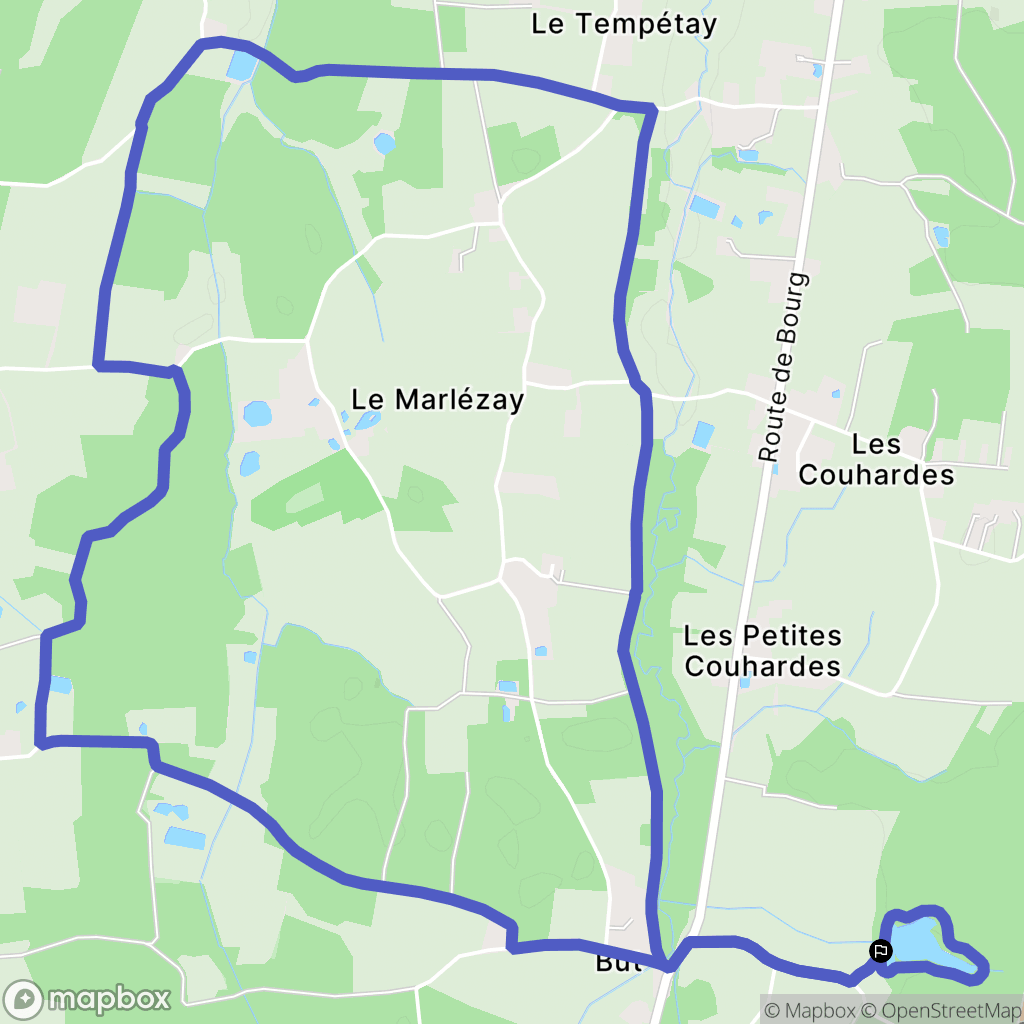 Saint Etienne du Bois : carte du parcours de randonnée - France