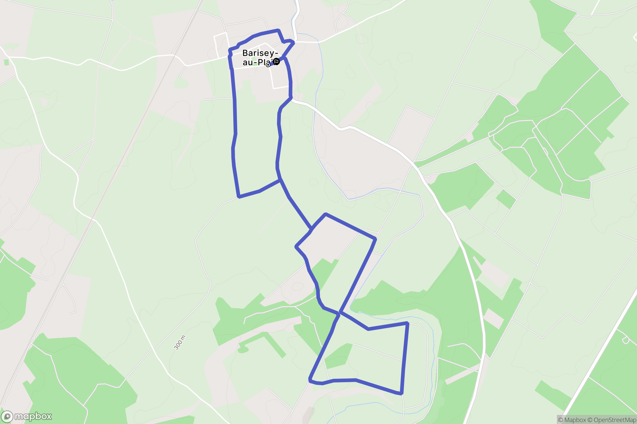 Barisey-au-Plain : carte du parcours de randonnée - France