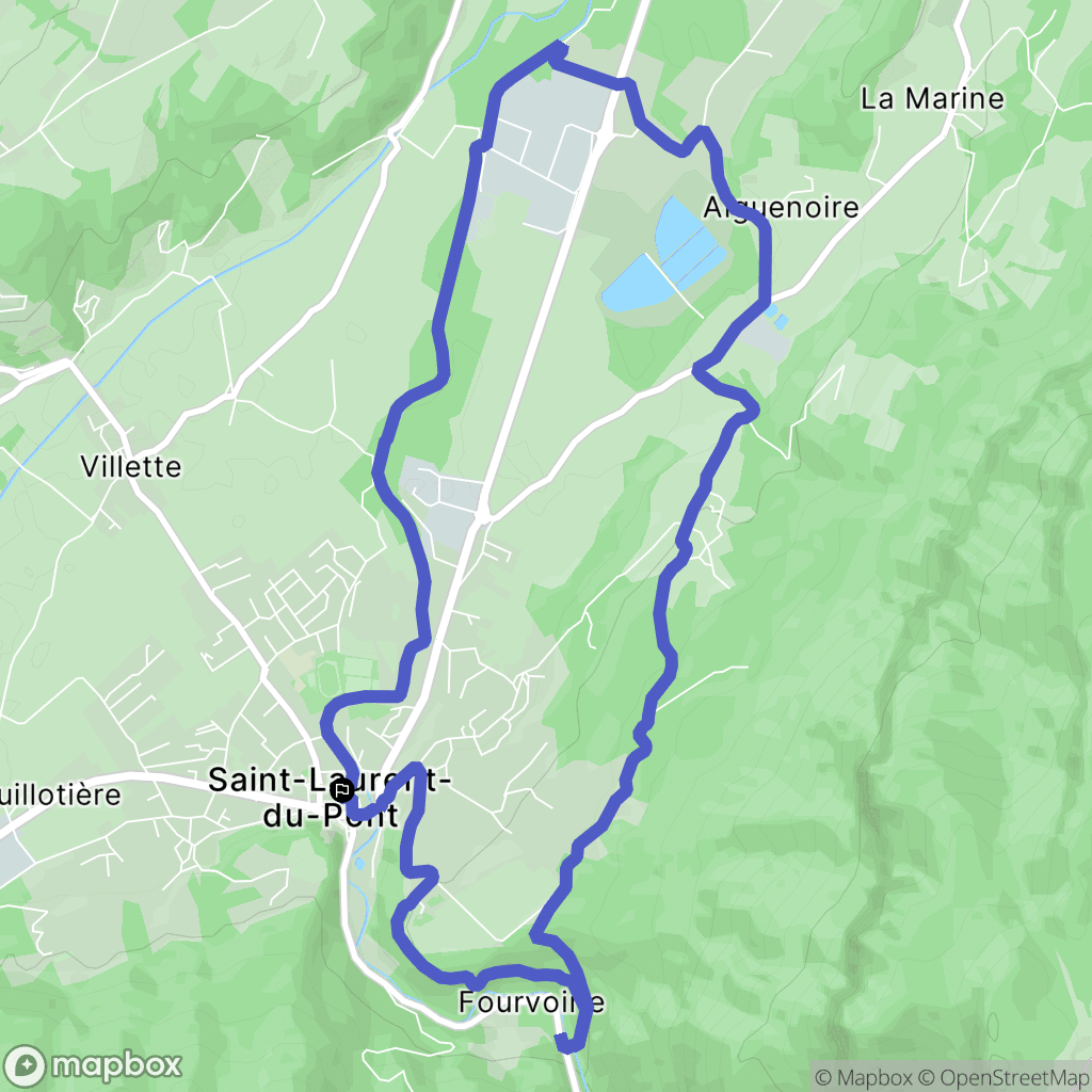 Saint-Laurent-du-Pont : carte du parcours de randonnée - France