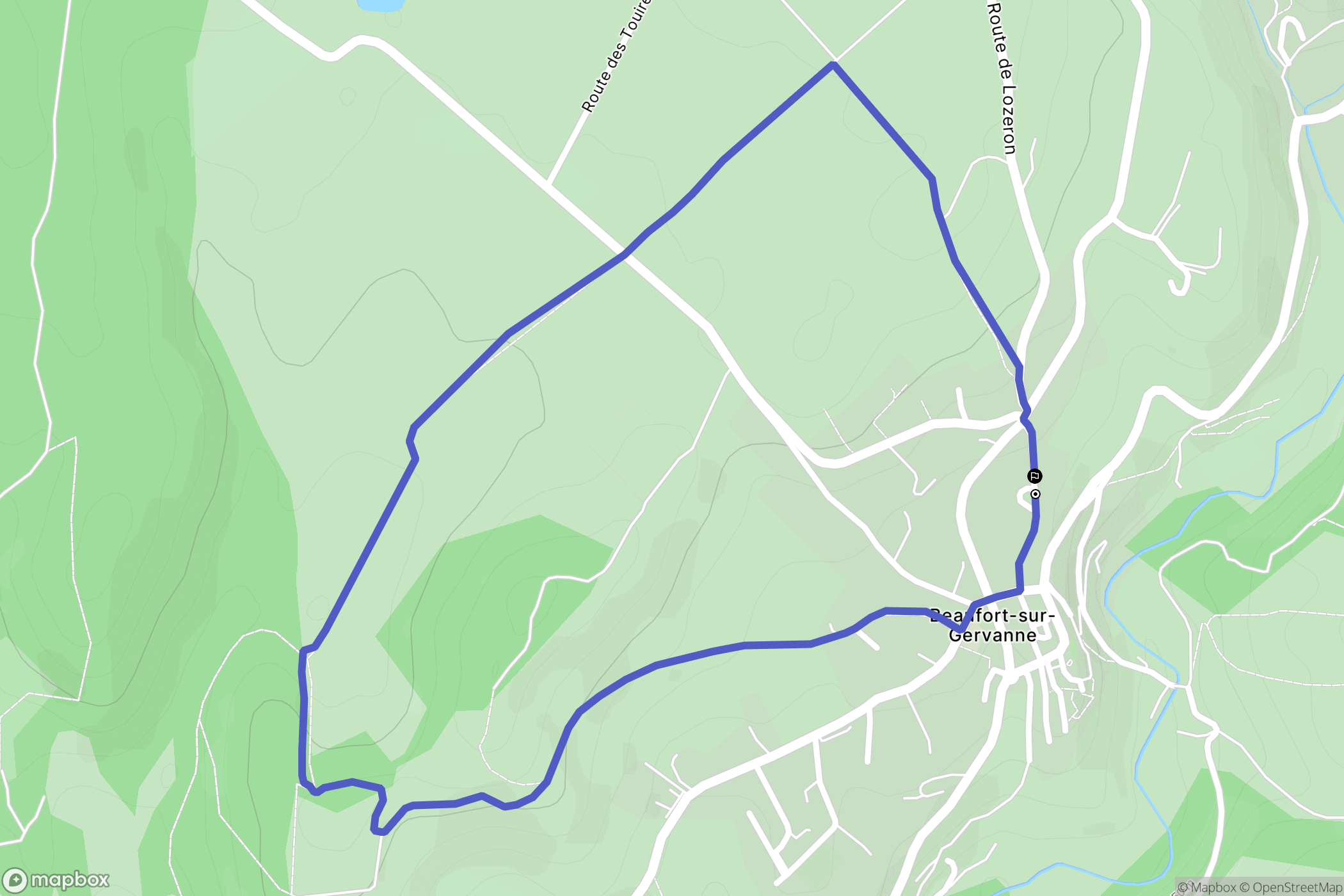 Beaufort-sur-Gervanne : carte du parcours de randonnée - France