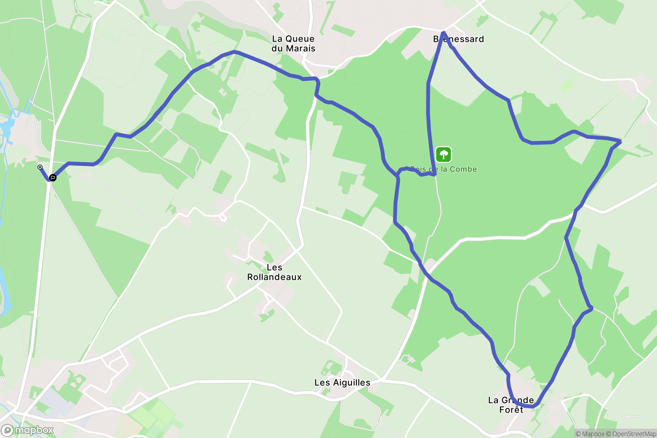 Saint-Porchaire : carte du parcours de randonnée - France