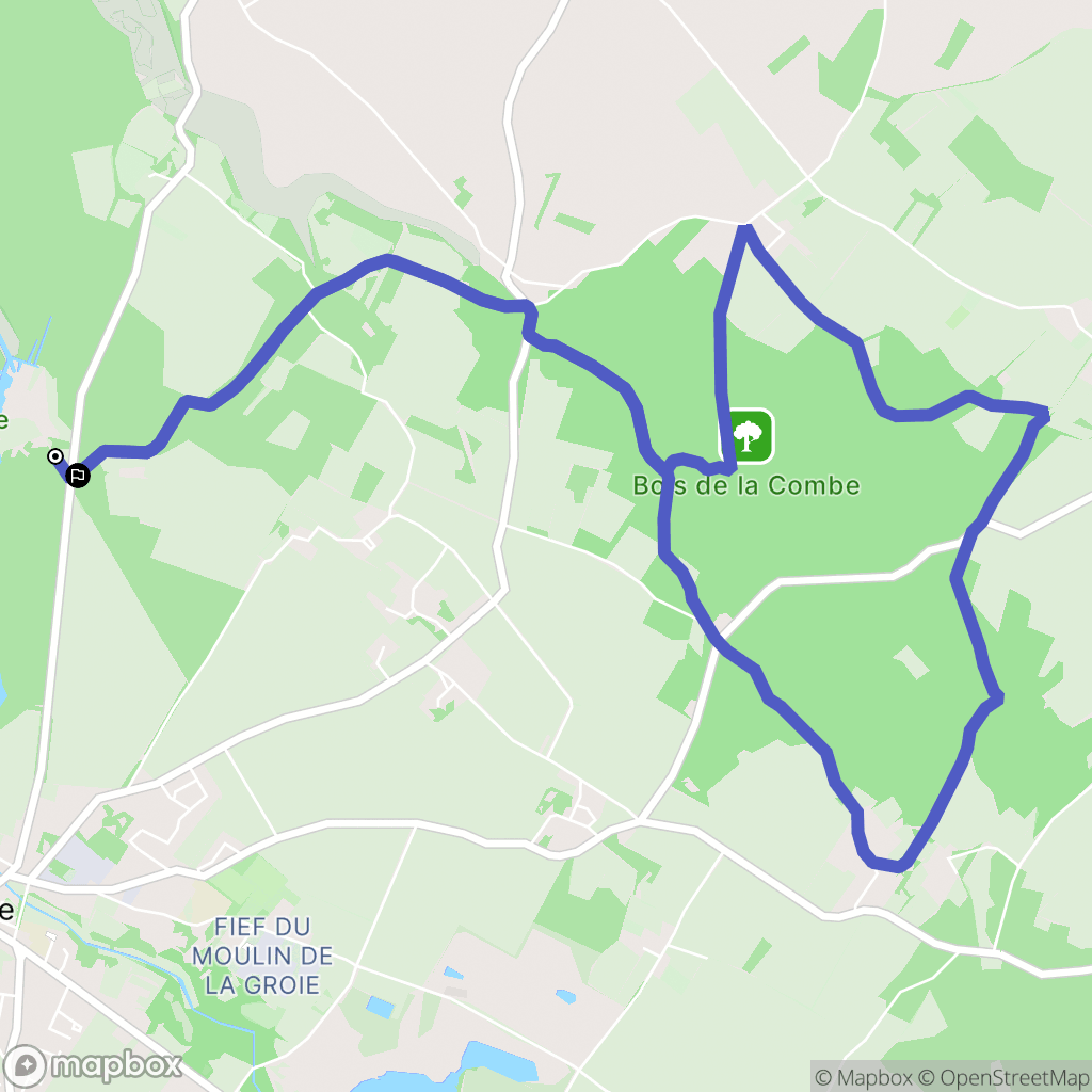 Saint-Porchaire : carte du parcours de randonnée - France