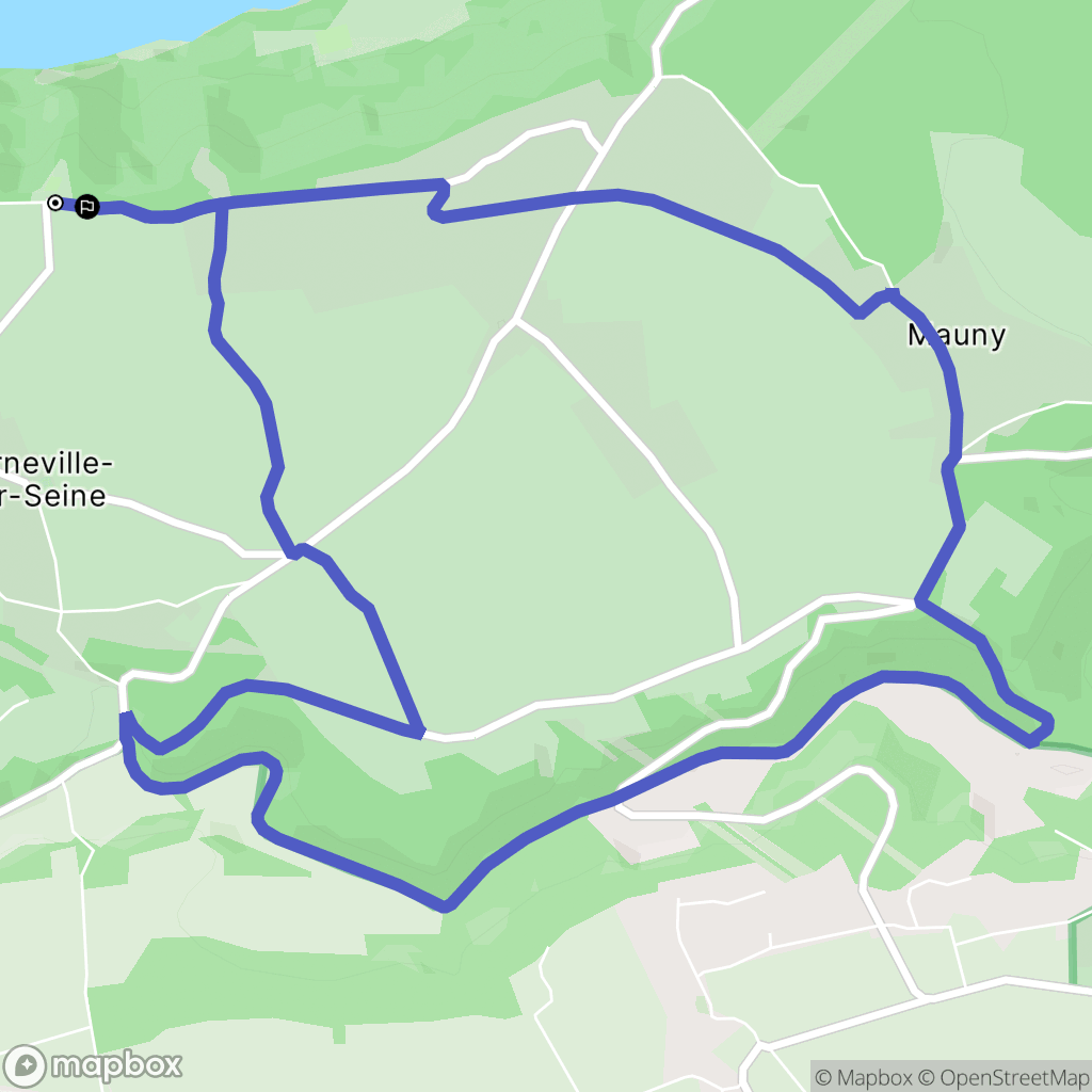 Barneville-sur-Seine : carte du parcours de randonnée - France