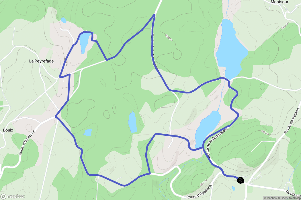 Lamazière-Basse : carte du parcours de randonnée - France