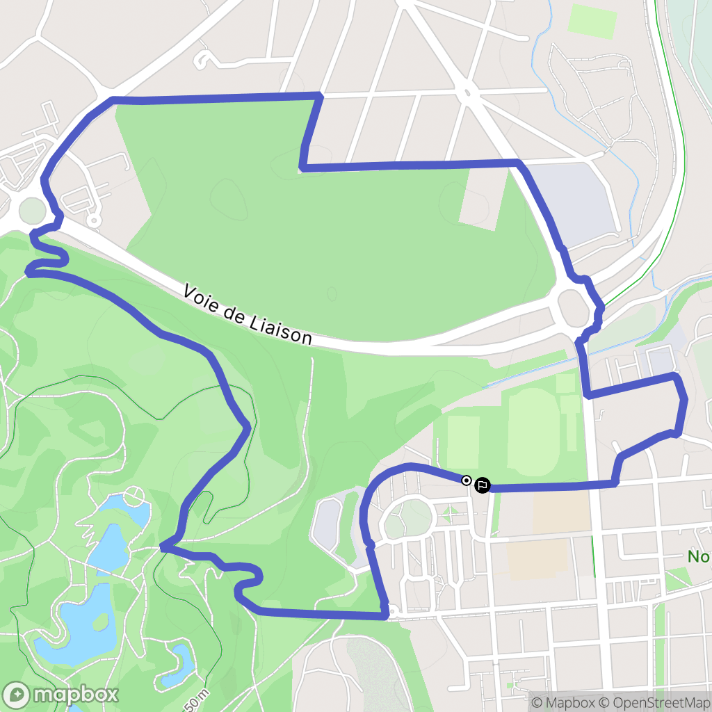 Dugny : carte du parcours de randonnée - France