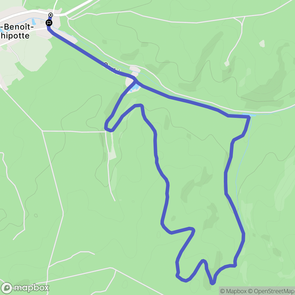 Saint-Benoît-la-Chipotte : carte du parcours de randonnée - France