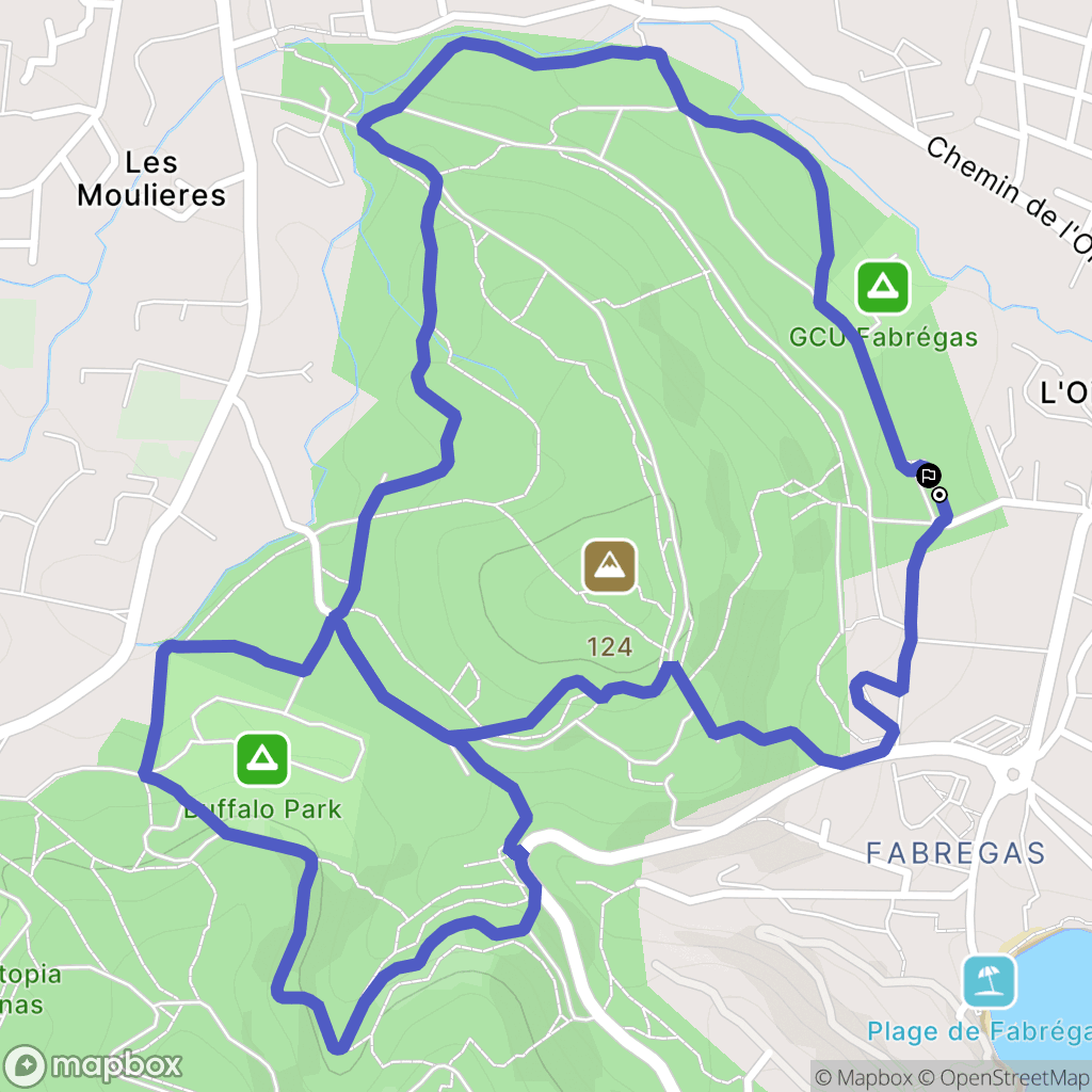 La Seyne-sur-Mer : carte du parcours de randonnée - France