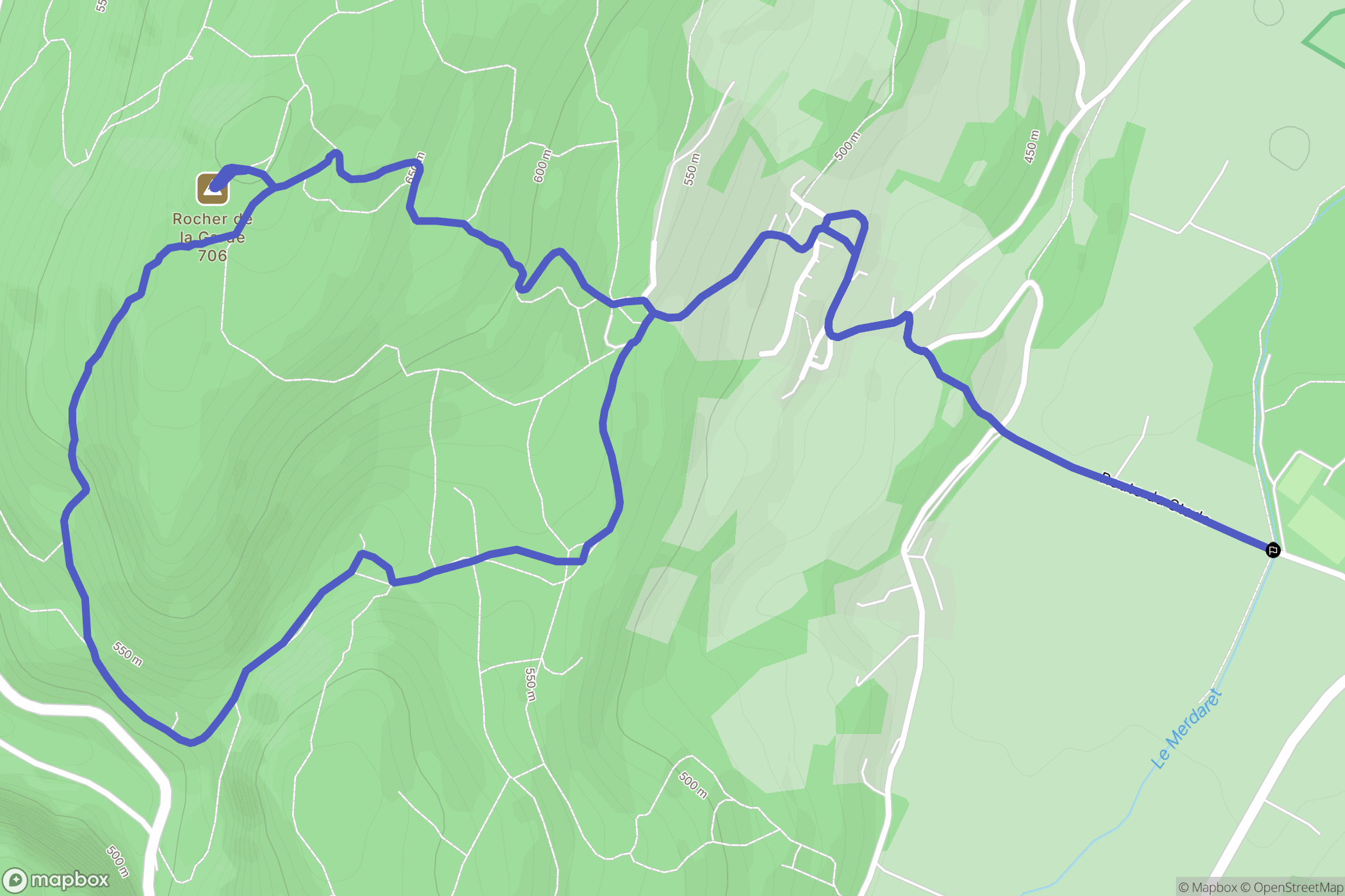 Saint-Joseph-de-Rivière : carte du parcours de randonnée - France