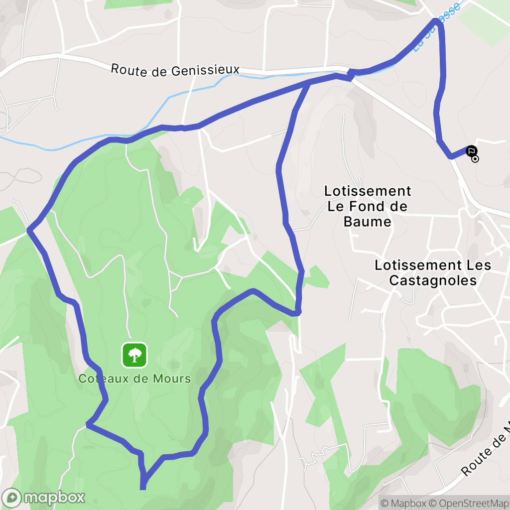Génissieux : carte du parcours de randonnée - France