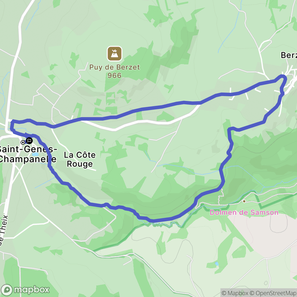 Saint-Gènes-Champanelle: routekaart voor buitenactiviteiten - France
