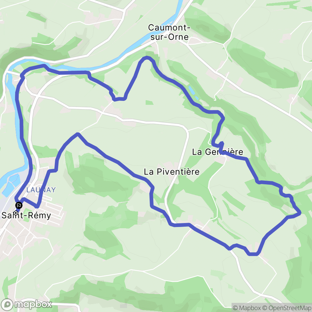 Saint-Remy : carte du parcours de randonnée - France