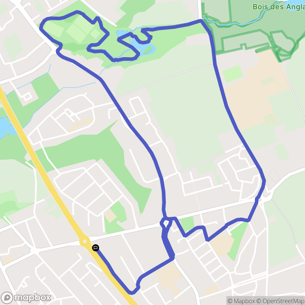 Douai : carte du parcours de randonnée - France