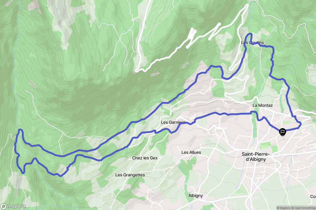 Saint-Pierre-d'Albigny : carte du parcours de randonnée - France